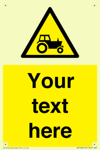 Custom warning farm machinery